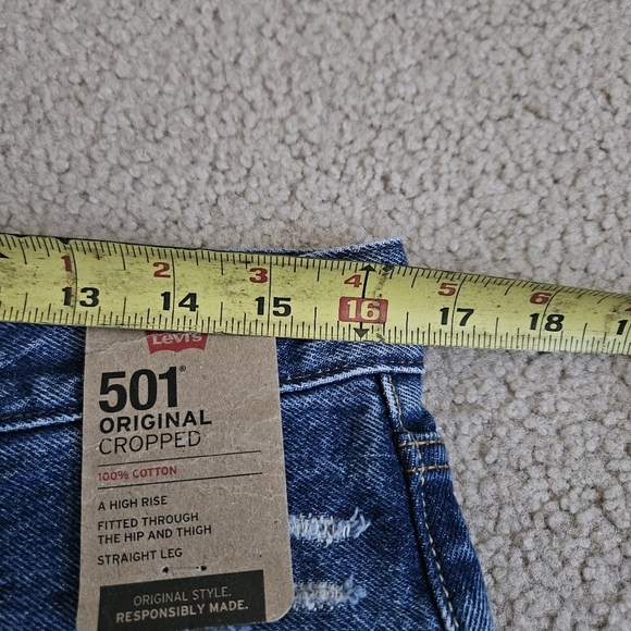 Nwts 501 Levis High Rise Straight Leg Cropped 31x26 - Picture 7 of 11